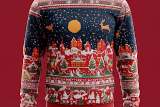 do custom ugly merry christmas t shirt design