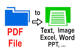 convert any PDF to text, image png, jpg, word