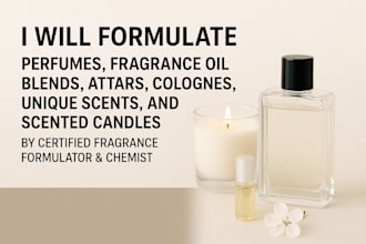 formulate perfume, fragrance oil blend, attar, cologne, unique scents or candle