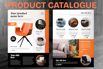 design product catalog, minimalist catalog, and sell sheet design