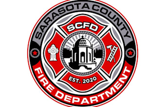 design modern fire fighter logo