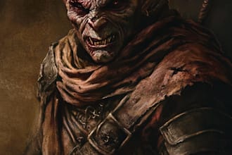 make horror character in fantasy style