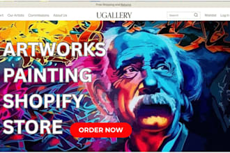 build wall art shopify store painting website art and painting shopify store