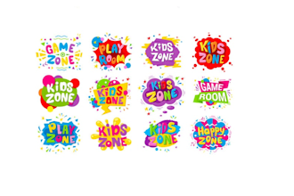 design kids, baby shop, daycare, toy and childcare logo