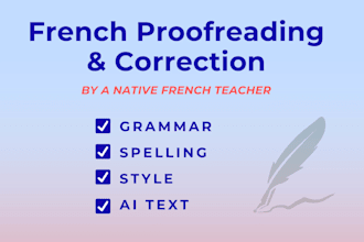 proofread any of your french text