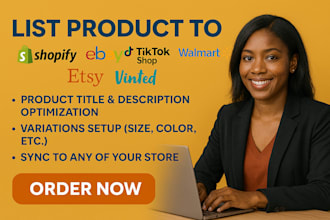 list product to shopify amazon ebay tiktokshop walmart etsy vinted to any store