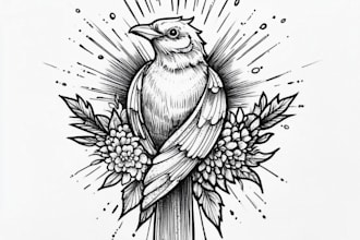 make a minimalist lineart tattoo design or illustration