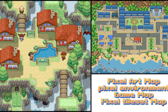 design custom pixel art maps for rpg and game environment