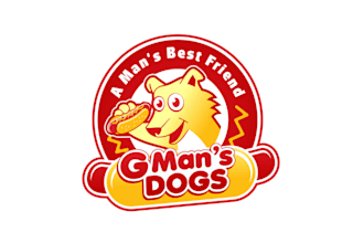 design greatest premium food mans dogs logo