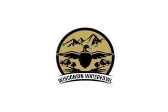 design awesome whisting wings logo water fowl