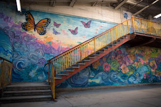 do illustration expressionism art, graffity, abstract wall