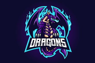 create graceful and fantastic dragon logo design