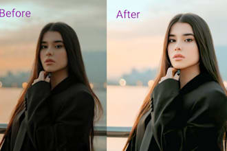 do professional photo retouching, editing, and cinematic color grading
