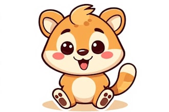 design cute cartoon cute animal cartoon illustration