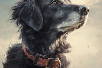 do pet portrait, digital art, dog portrait, pet memorials