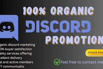 grow, promote and boost your discord server organic promotion to get real member