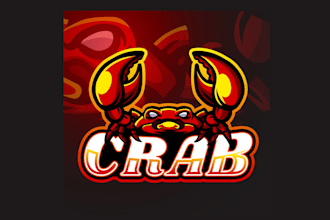 create awesome and gorgeous crab logo design