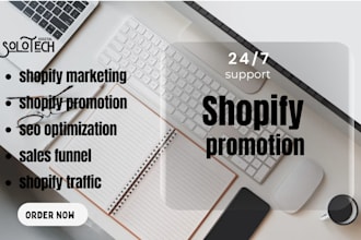 promote shopify store, sales funnel, shopify marketing to boost shopify sales