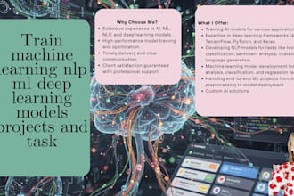 train machine learning nlp ml deep learning models projects and task