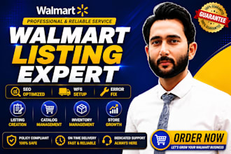 create walmart listings, wfs setup, SEO optimize and fix walmart listing errors
