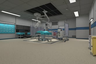 remodel 3d operation room interior,medical room render, lobby clinic design, cgi