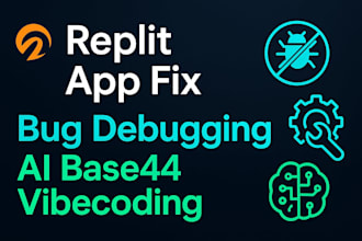 build and fix replit apps with debugging and ai base44 vibecoding