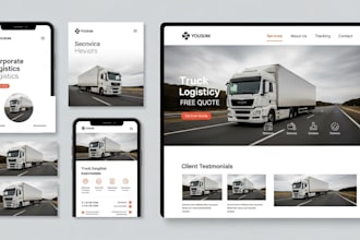 design professional logistics, transportation, and trucking posters and flyers