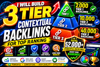 build 3 tier contextual SEO backlinks for ranking