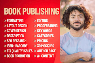 publish your book on amazon KDP expert formatting, SEO and launch