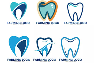 design a professional dental logo for your clinic or business