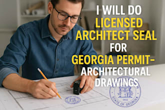 do licensed architect seal for georgia permit ready architectural drawings
