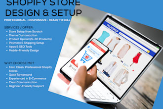 design and set up your shopify store professionally