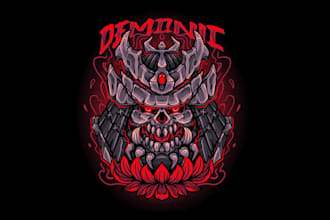 create awesome and gorgeous samurai logo design