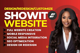 design redesign and customize your showit website or template