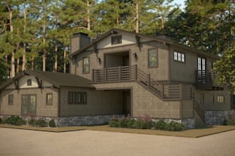 redesign 3d forest lodge,urban residence,garden landscape design,cabin exterior