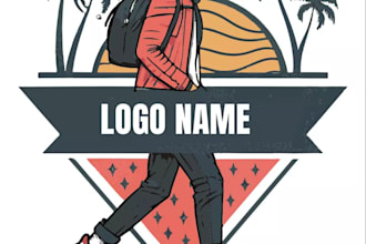 design a vintage urban explorer retro logo