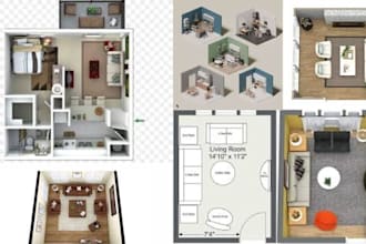 do interior design with 3d ikea furniture on a 2d floor plan