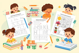 design kids activity books worksheets preschool kindergarten tracing workbooks