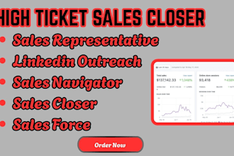 high ticket sales closer sales navigator linkedin sales manager lead generation