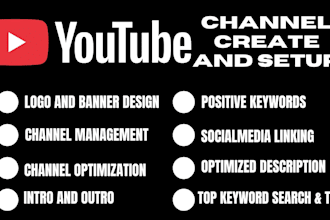 create and setup youtube channel