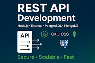 develop secure rest apis with nodejs, express, and postgresql or mongodb