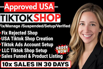 setup USA tiktok shop USA titkok ads shopify dropshipping facebook shop llc