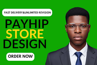 design a payhip website, payhip course store to sell digital