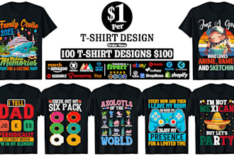 do bulk t shirt designs for pod design