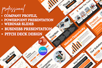 design powerpoint presentation company profile business proposal webinar slides