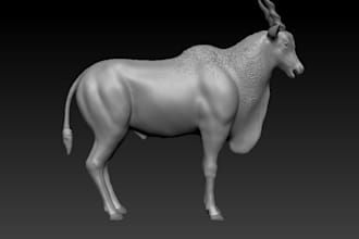 do 3d animal model 3d creature with xgen hair, 3d animal animation realistic fur