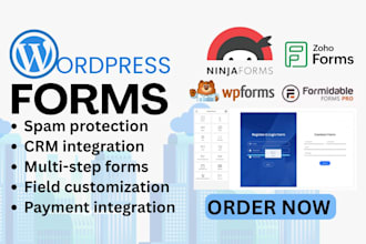 setup wordpress forms wpforms ninjaforms formidable fluent zoho forms happyforms
