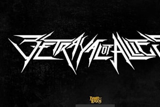 make a speed metal style band logo