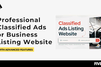 create a classified ads or business listing marketplace website