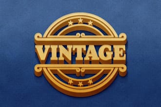 create a modern vintage, retro logo design